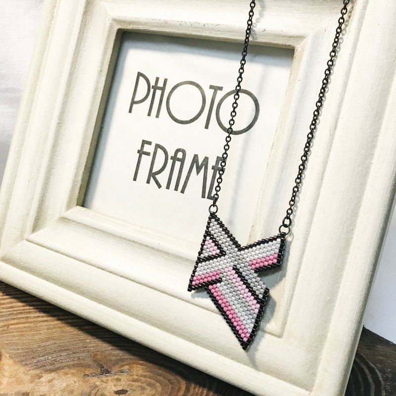 几何系列 : Stylish Pink Necklace (N1706JS) - 项链 - 其他材质 粉红色