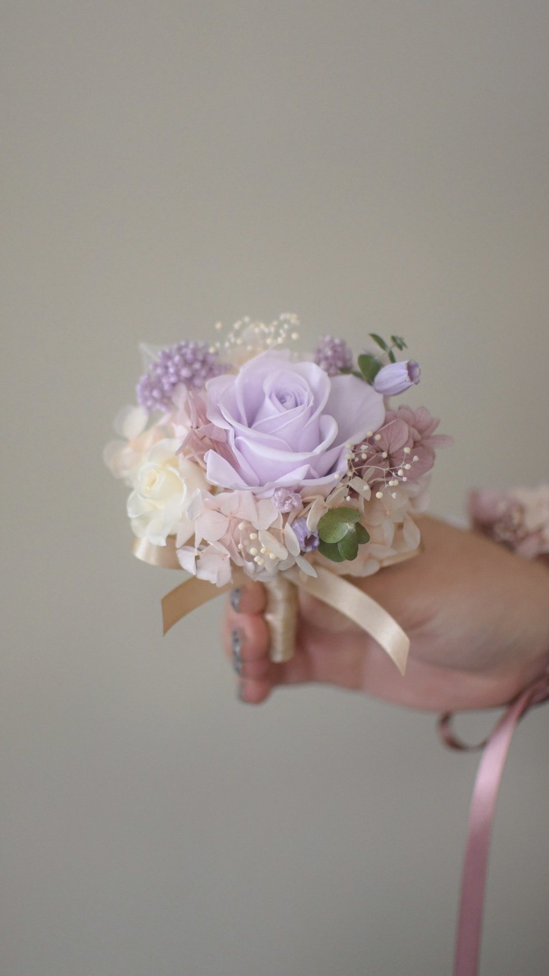 /紫色系永生玫瑰胸花/婚礼 新郎 招待 捧花 永生花 伴娘 主婚人 - 干燥花/捧花 - 植物．花 紫色
