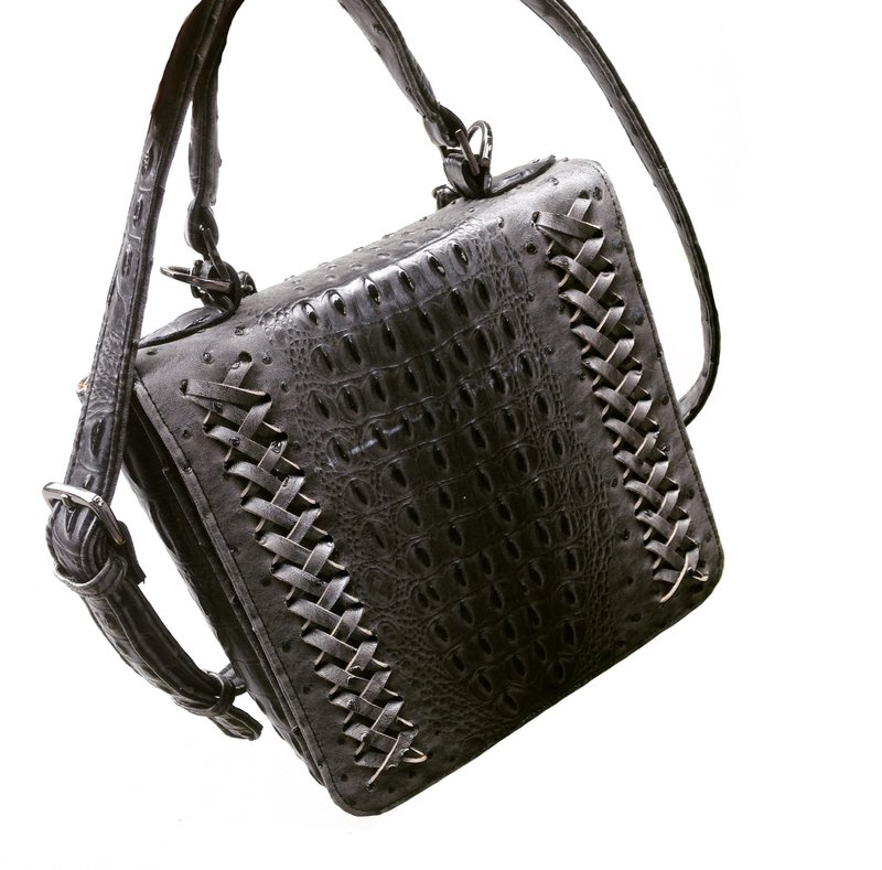 Bento Box Bag ฺ - 后背包/双肩包 - 人造皮革 黑色