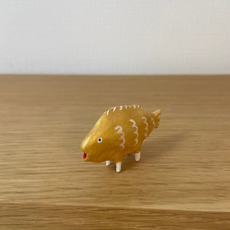 Walking fish(kira) - 摆饰 - 粘土 金色