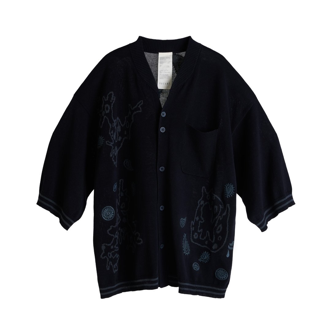 Amoeba Cardigan - 男装针织衫/毛衣 - 棉 黑色