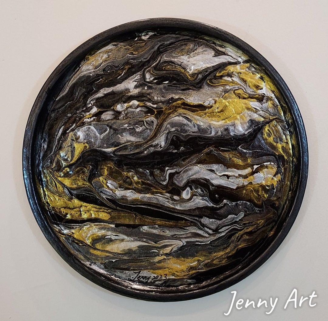 【流金】抽象画 画作 挂画 居家摆设 居家生活 压克力画 - 海报/装饰画/版画 - 其他材质 金色