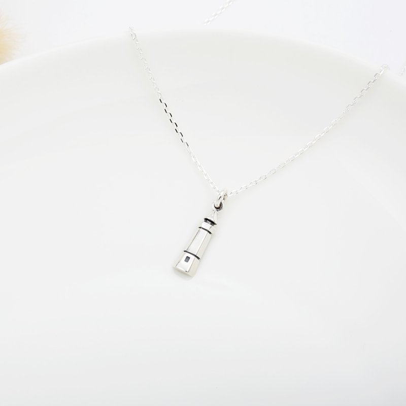 【Angel & Me】希望之光 灯塔 s925 纯银 项链 毕业礼物 生日礼盒 - 项链 - 纯银 银色