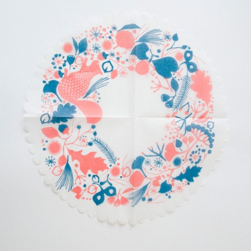 仓敷意匠 x 点线模样制作所 餐巾纸【松鼠森林 (26547-02)】 冈理惠子 - 餐垫/桌巾 - 纸 多色