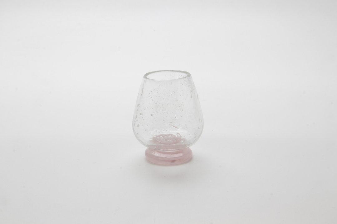 透明气泡小脚玻璃杯 75ml - 酒杯/酒器 - 玻璃 粉红色