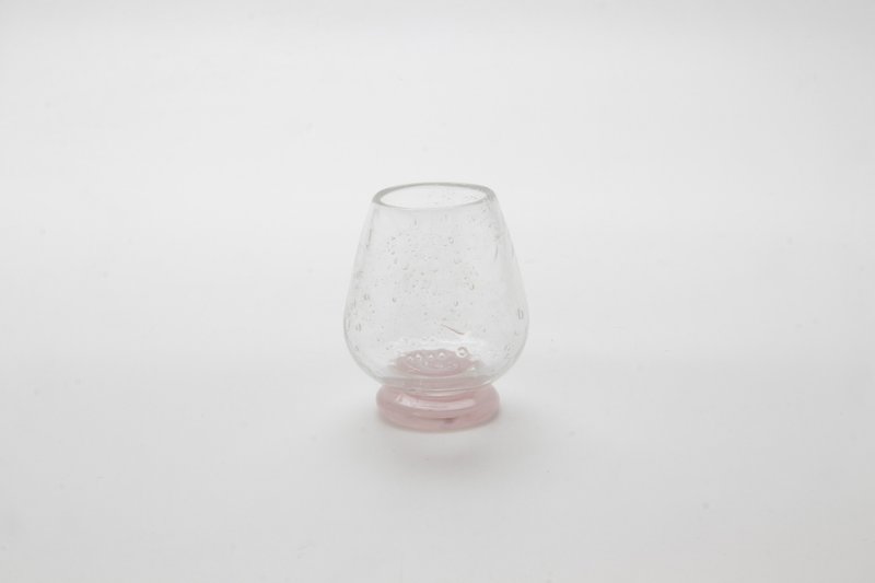 透明气泡小脚玻璃杯 75ml - 酒杯/酒器 - 玻璃 粉红色