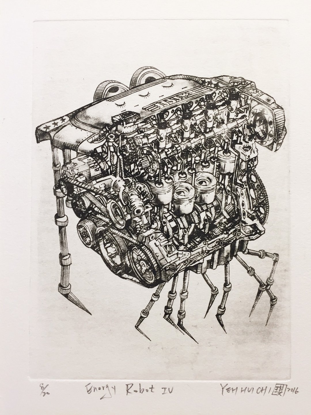 原作版画 -Energy robot IV- 叶慧琪  - 海报/装饰画/版画 - 纸 黑色