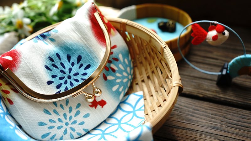 夏至风物诗收纳口金包-金鱼篇 - 皮夹/钱包 - 棉．麻 