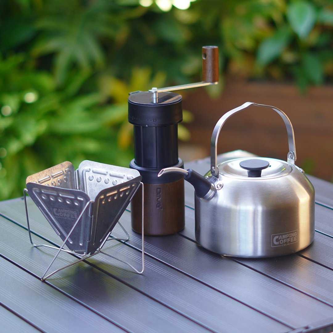 赠 防水温度计丨Camping DayGo户外精致组 2 - 咖啡壶/周边 - 不锈钢 绿色