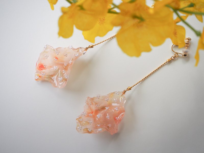 Pinkoi Design Fest in Taipei 2025 限定预约商品 - 耳环/耳夹 - 树脂 橘色