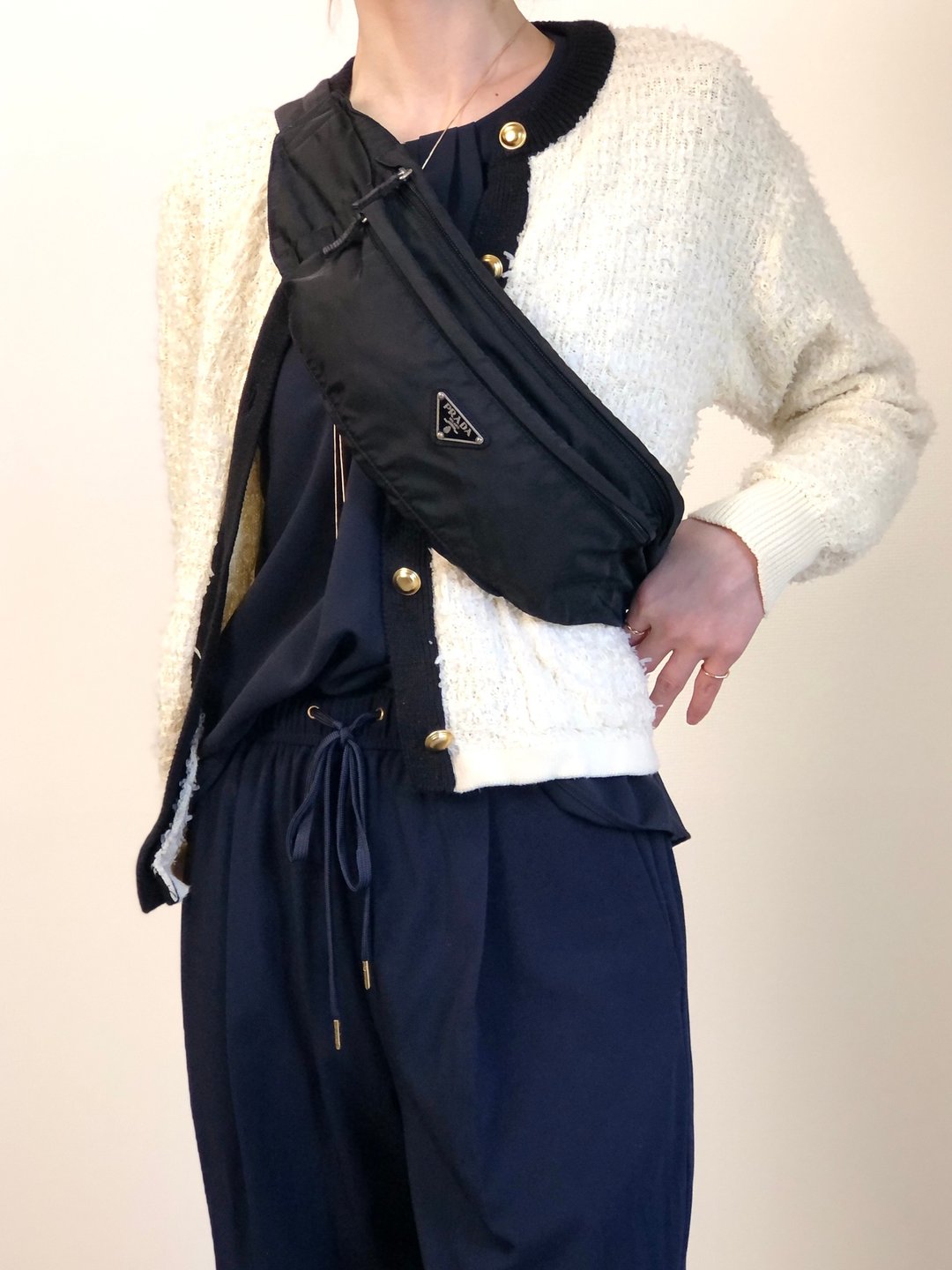 【日本直送 名牌中古包】PRADA 普拉达 侧背包 黑色 三角标志 尼龙 vintage 古着 n5nfph - 侧背包/斜挎包 - 尼龙 黑色