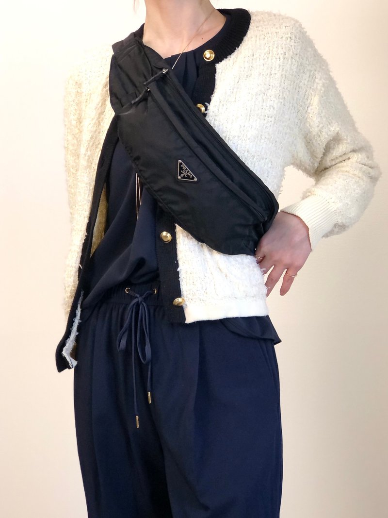 【日本直送 名牌中古包】PRADA 普拉达 侧背包 黑色 三角标志 尼龙 vintage 古着 n5nfph - 侧背包/斜挎包 - 尼龙 黑色