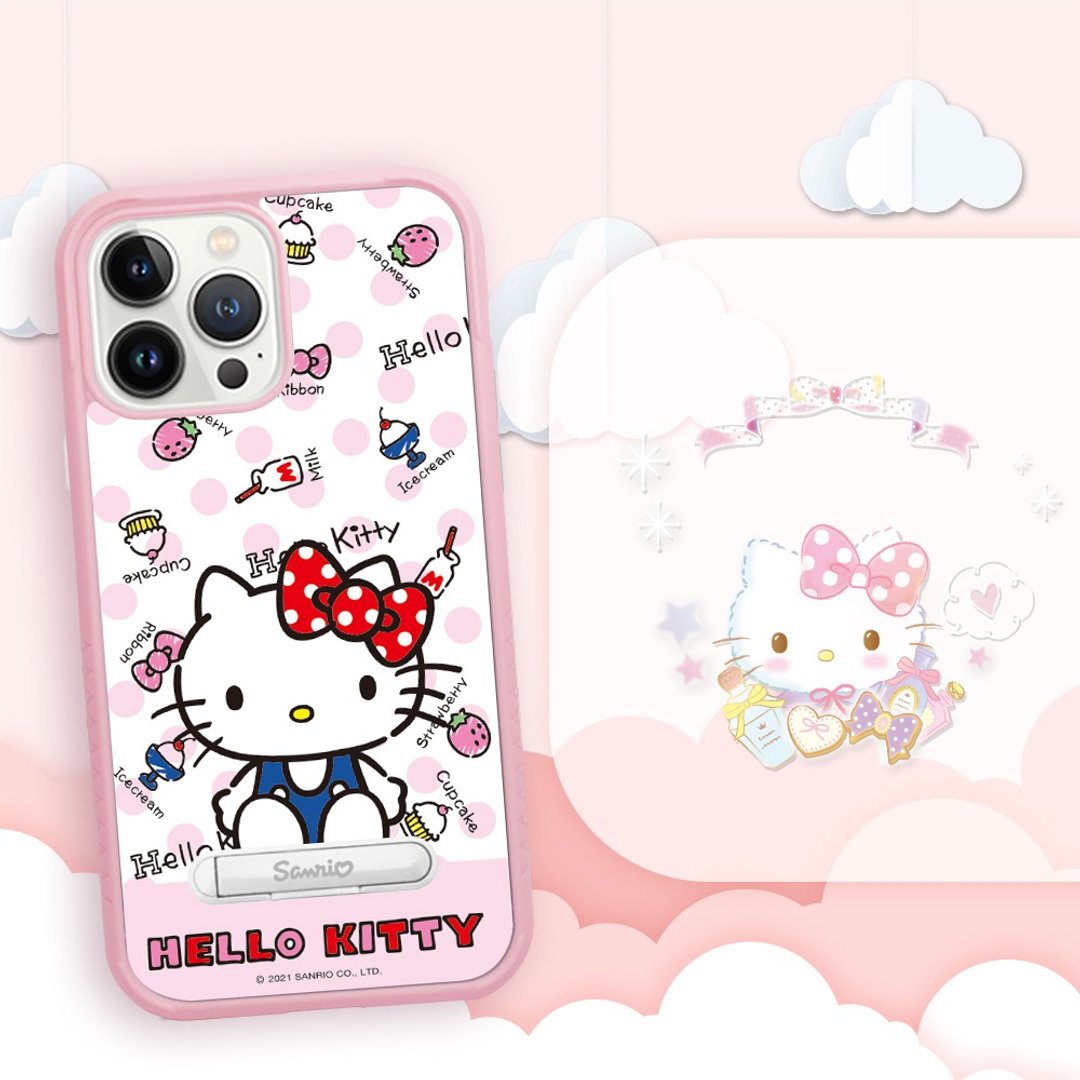 三丽鸥 x imos iPhone 13 全系列 军规防摔立架手机壳-呆萌凯蒂 - 手机壳/手机套 - 其他材质 多色