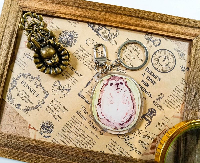 KR519可愛吊飾cute pendant_hedgehog.A/ 晶透吊飾_鑰匙圈 - 钥匙链/钥匙包 - 塑料 多色