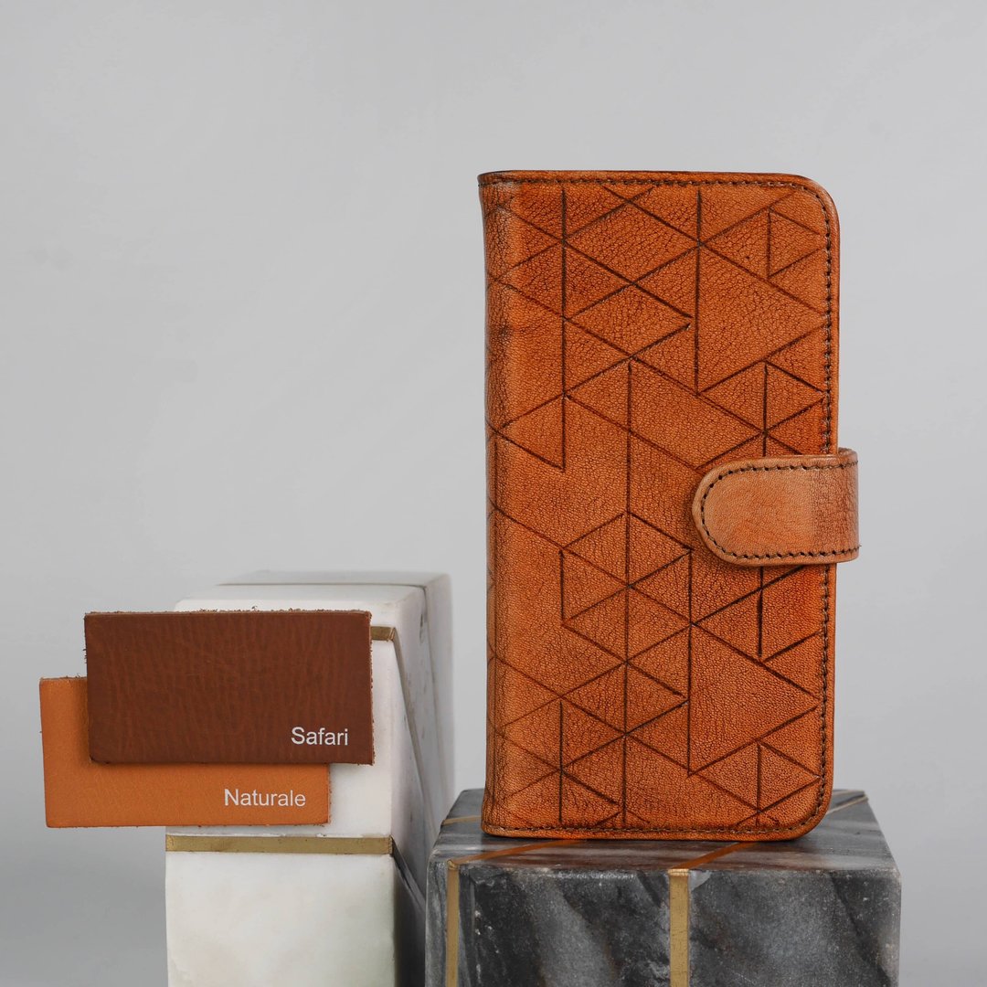 Leather iPhone wallet case for iPhone Xs/X & Xs Max - 手机壳/手机套 - 真皮 咖啡色