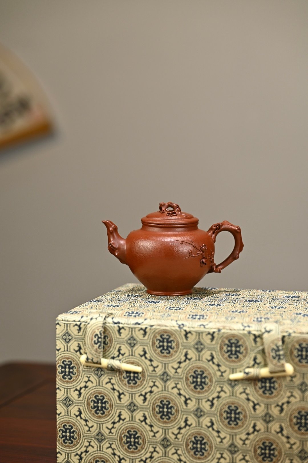 梅报春 全手工 拍陶手雷罡作品师承范伟群容量150cc家藏朱泥 - 茶具/茶杯 - 陶 