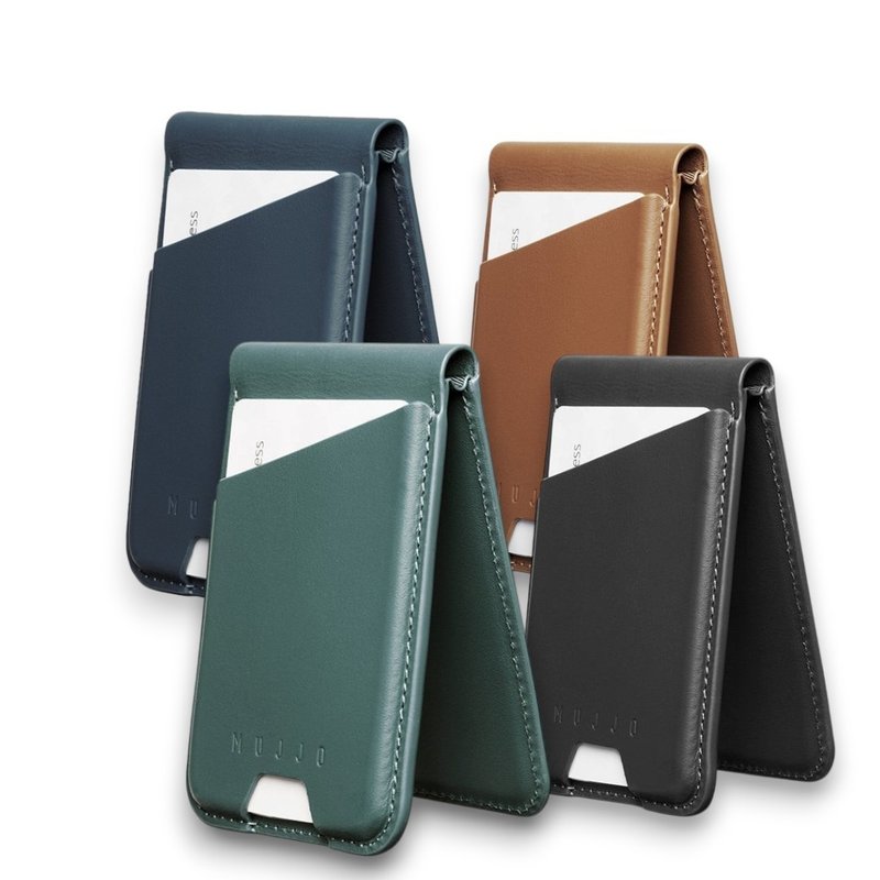Mujjo – 全真皮 皮革MagSafe卡套 磁吸钱包 手机支架 - 手机壳/手机套 - 真皮 