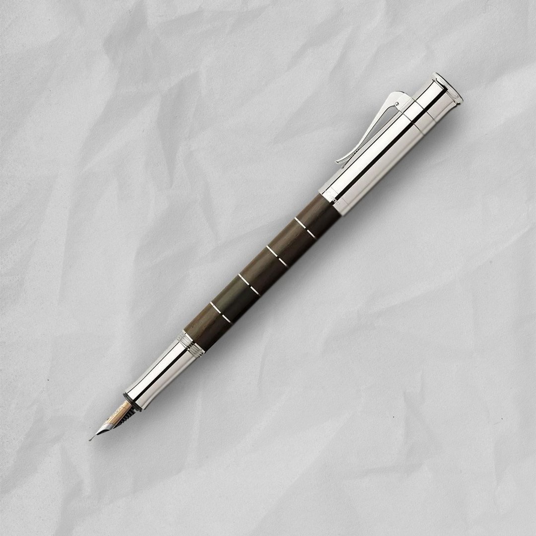 【Graf von Faber-Castell】Anello 经典系列环圈钢笔-非洲乌木 M - 钢笔 - 树脂 咖啡色