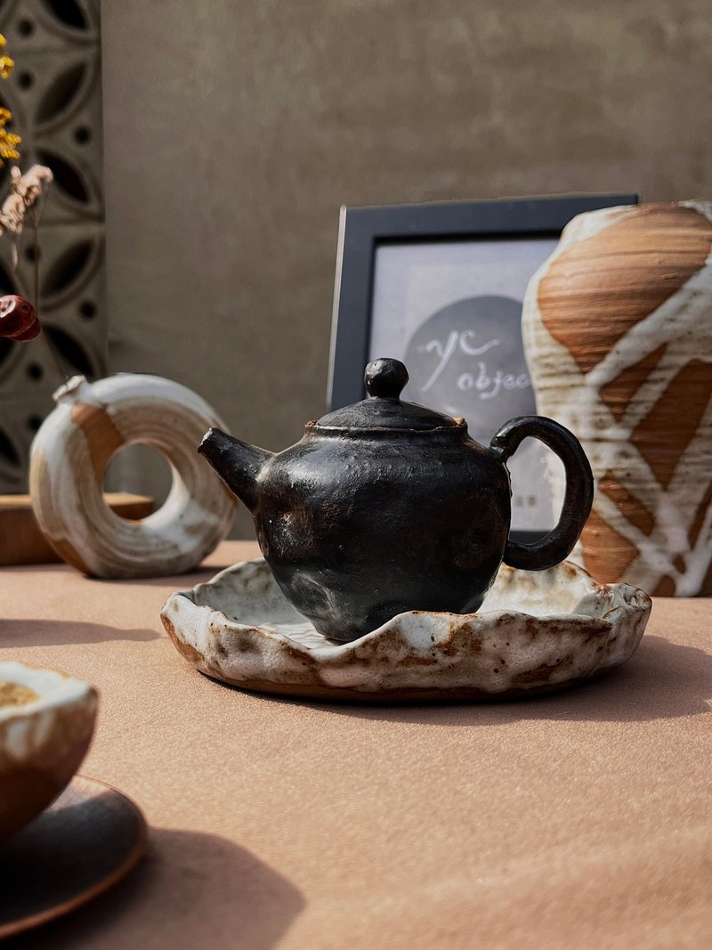 凹凸 正把壶 | 陶茶具 - 茶具/茶杯 - 陶 黑色