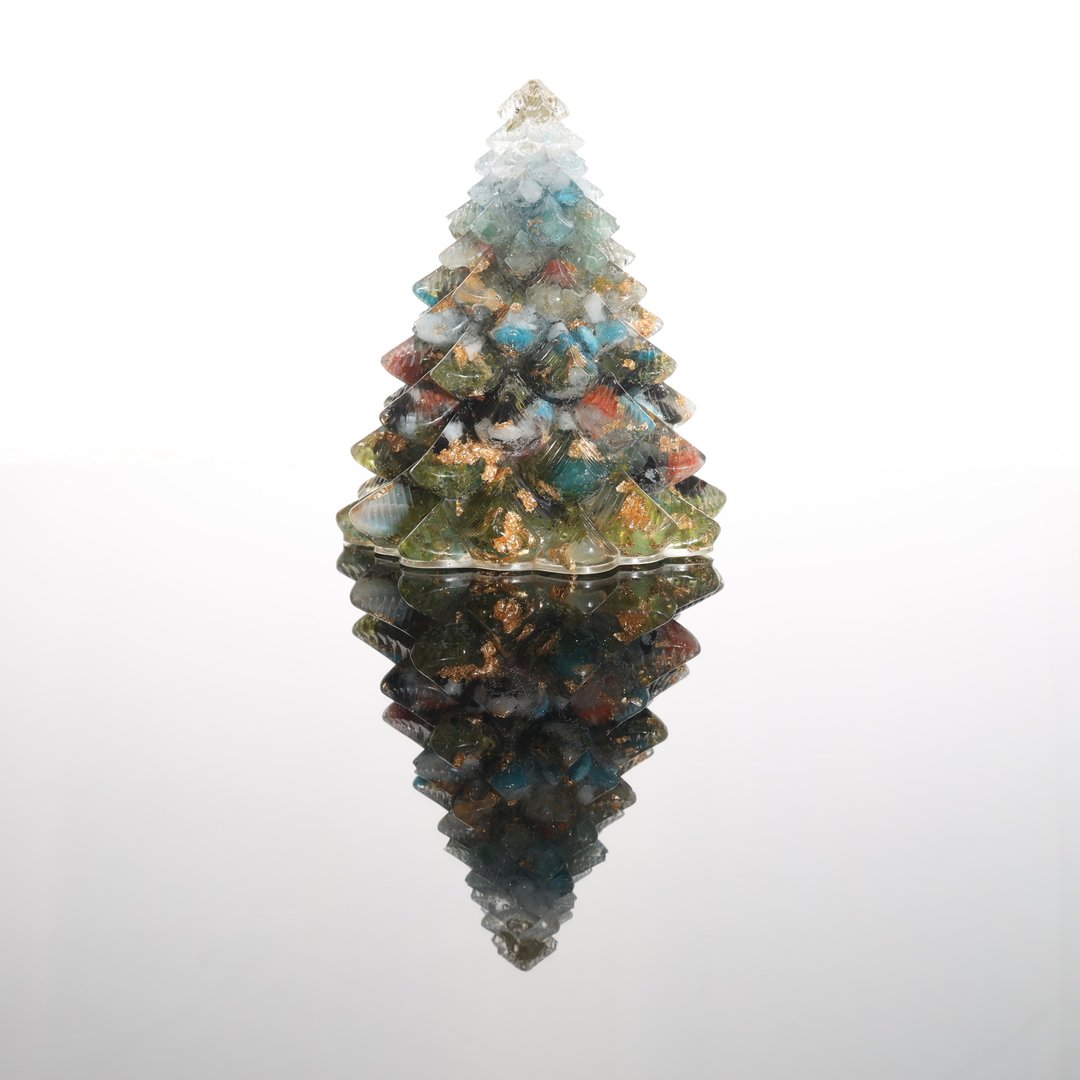【快速出货】绿色金箔水晶圣诞树-大-能量树宝石树奥根交换礼物 - 摆饰 - 水晶 绿色