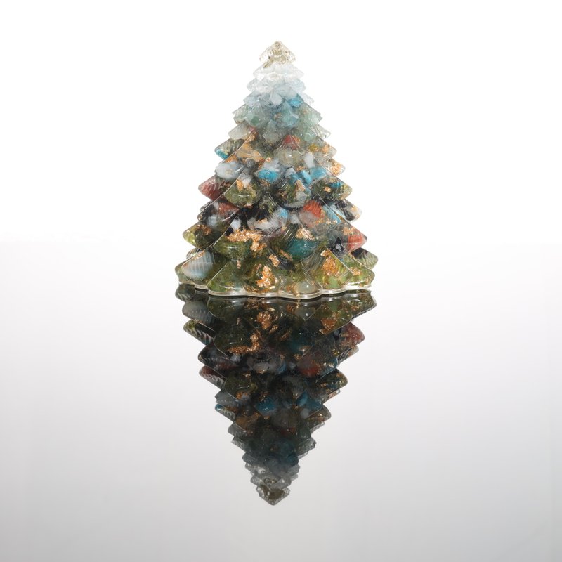 【快速出货】绿色金箔水晶圣诞树-大-能量树宝石树奥根交换礼物 - 摆饰 - 水晶 绿色