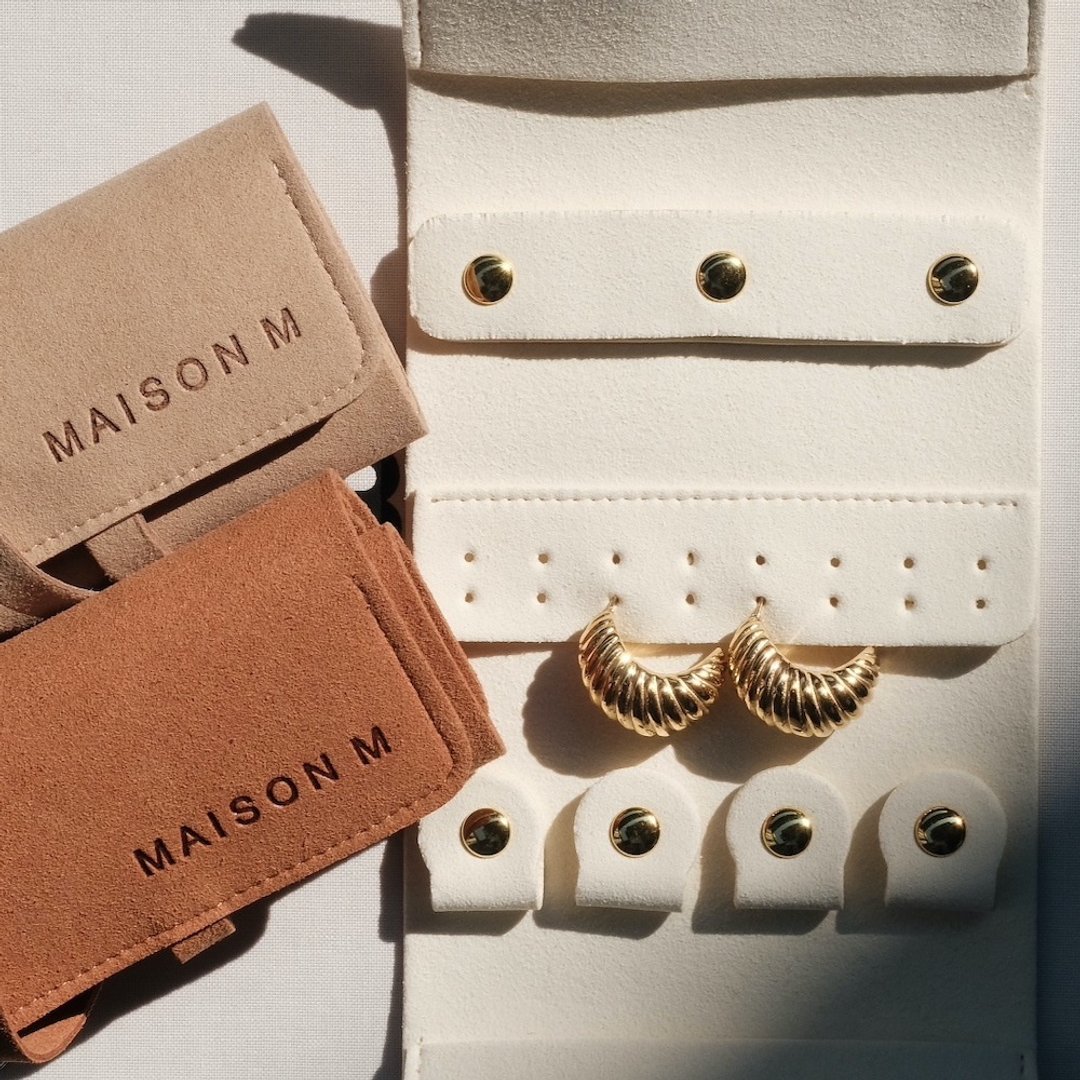 MAISON M 法式随行珠宝收纳袋-奶油白 - 收纳用品 - 人造皮革 白色