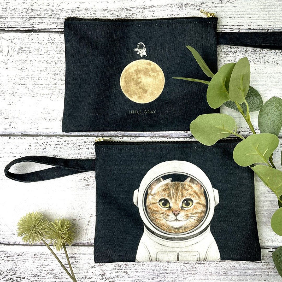 手拿包 _ 太空虎斑猫 - 手拿包 - 聚酯纤维 黑色