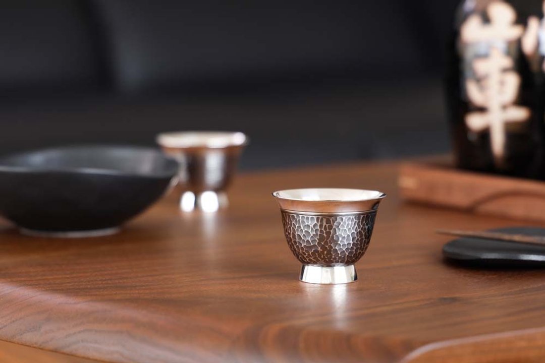 东京银器 森银器制作所 纯银 酒杯 猪口型 传统工艺品 金属 杯子 - 酒杯/酒器 - 其他金属 银色
