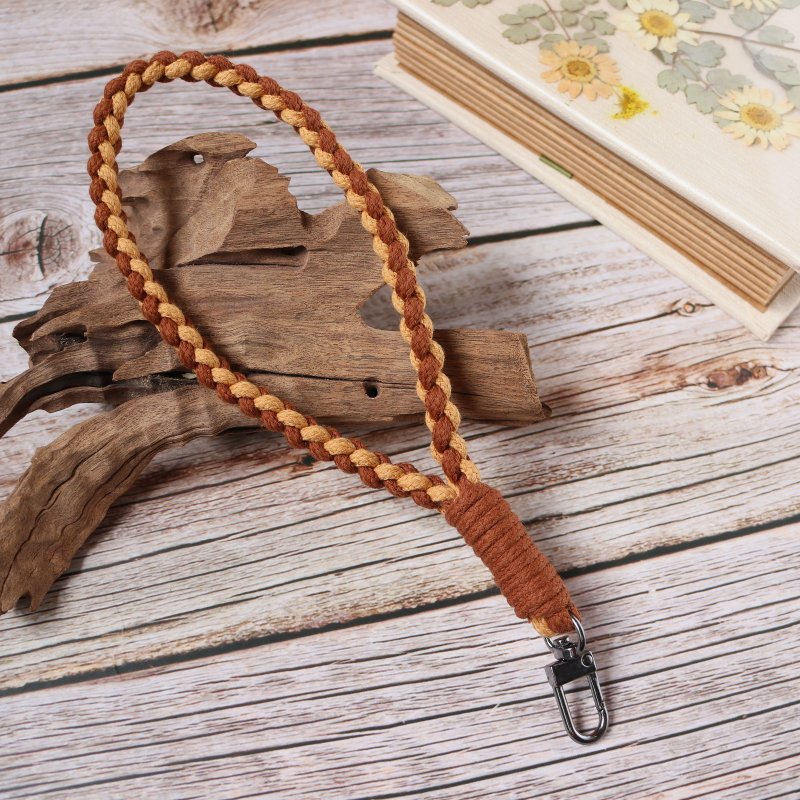 Macrame 摩卡 手机挂绳 手机绳 编织 手机腕带 包包吊饰 钥匙 - 挂绳/吊绳 - 棉 