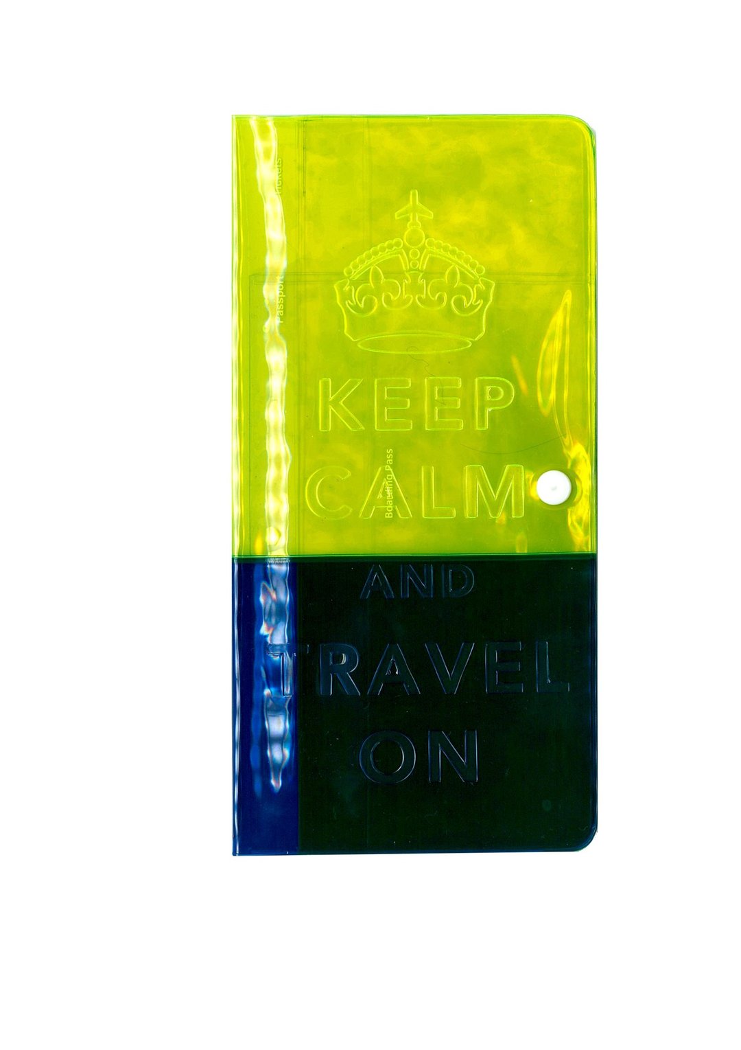 Keep Calm霓虹果冻登机证护照套 - 黄 海军蓝 - 护照夹/护照套 - 塑料 黄色