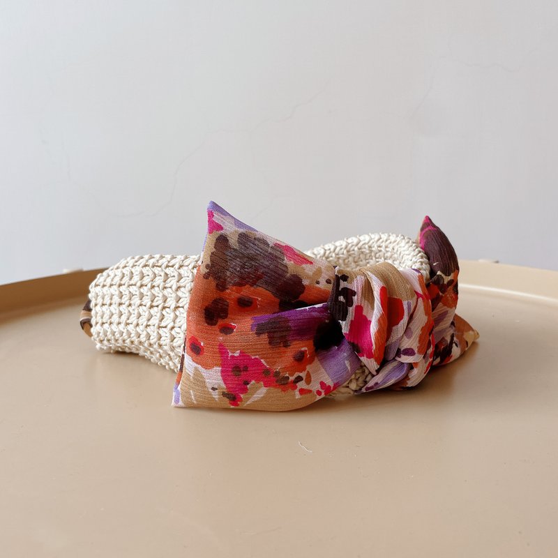 水彩课 好烦小姐 竹藤发带 铝线 - 发带/发箍 - 聚酯纤维 多色