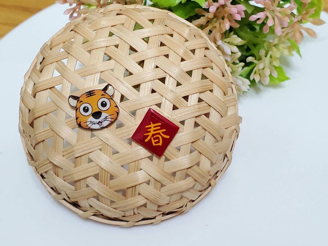 虎年有春 耳环 耳夹 - 节庆系列 - 耳环/耳夹 - 塑料 红色