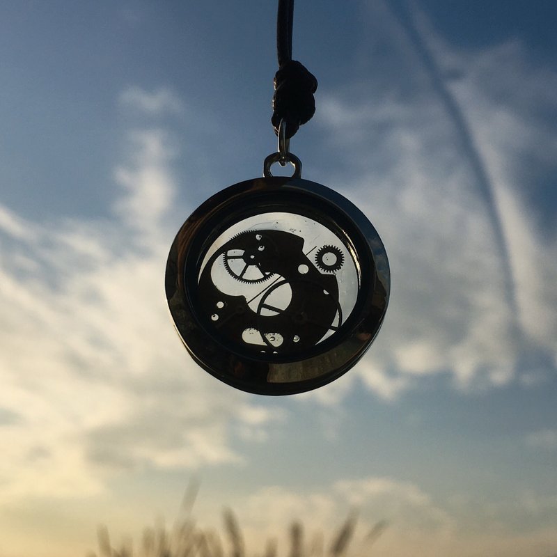 Frozen time | 玻璃盒项链 - 项链 - 玻璃 银色