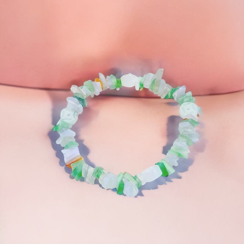 冰种随型多彩翡翠手链 | 天然缅甸翡翠A货 | 送礼 - 手链/手环 - 玉石 多色