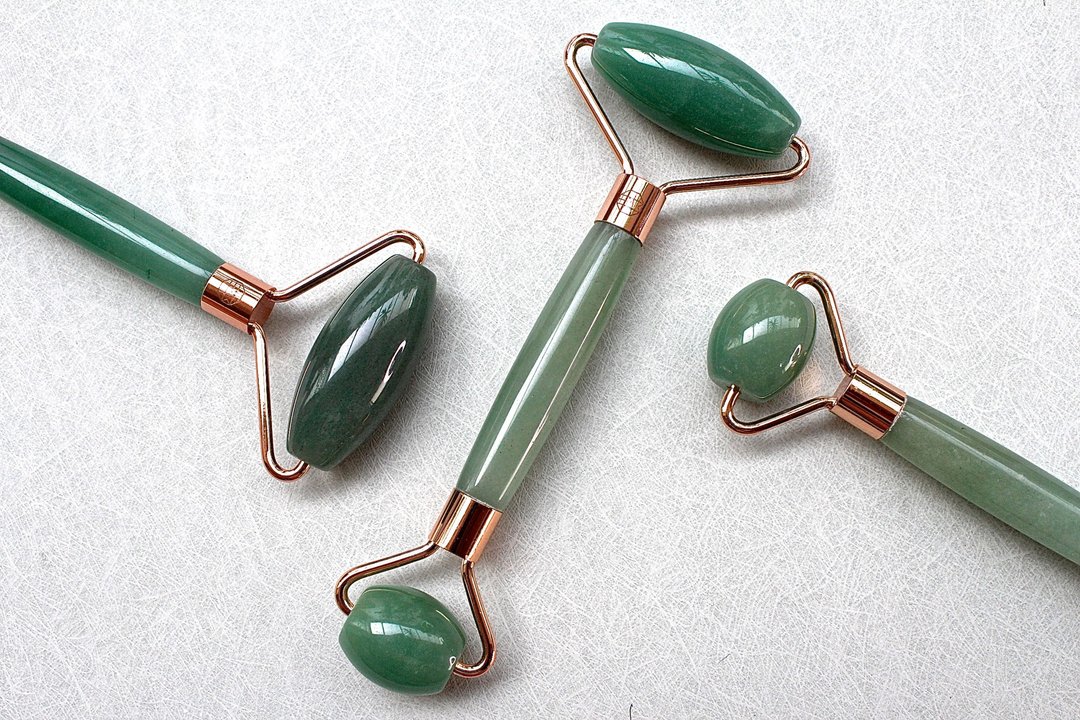 天然东菱石 Aventurine 水晶美颜棒 - 财富- - 脸部按摩/清洁工具 - 水晶 绿色