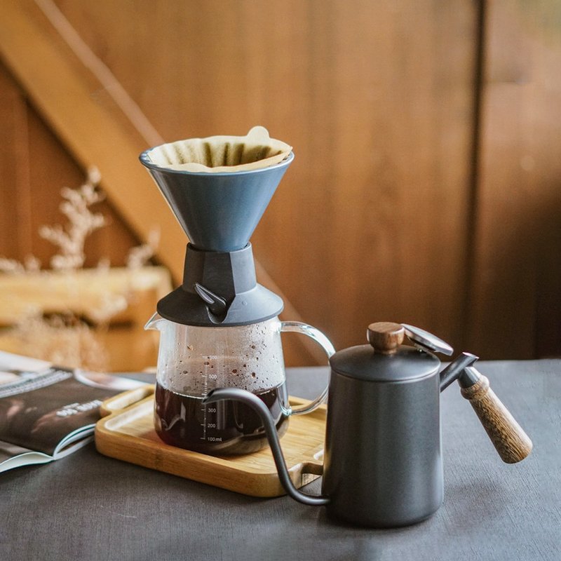 Driver 简约可调手冲咖啡套组 - 咖啡壶/周边 - 不锈钢 白色