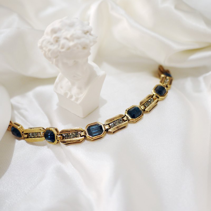 几合蓝宝石复古风格手链 - 手链/手环 - 其他金属 蓝色