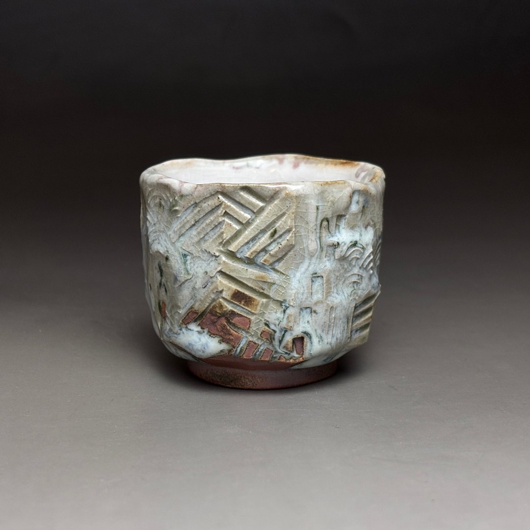 王文玉 柴烧手作茶杯 85ml - 茶具/茶杯 - 陶 白色
