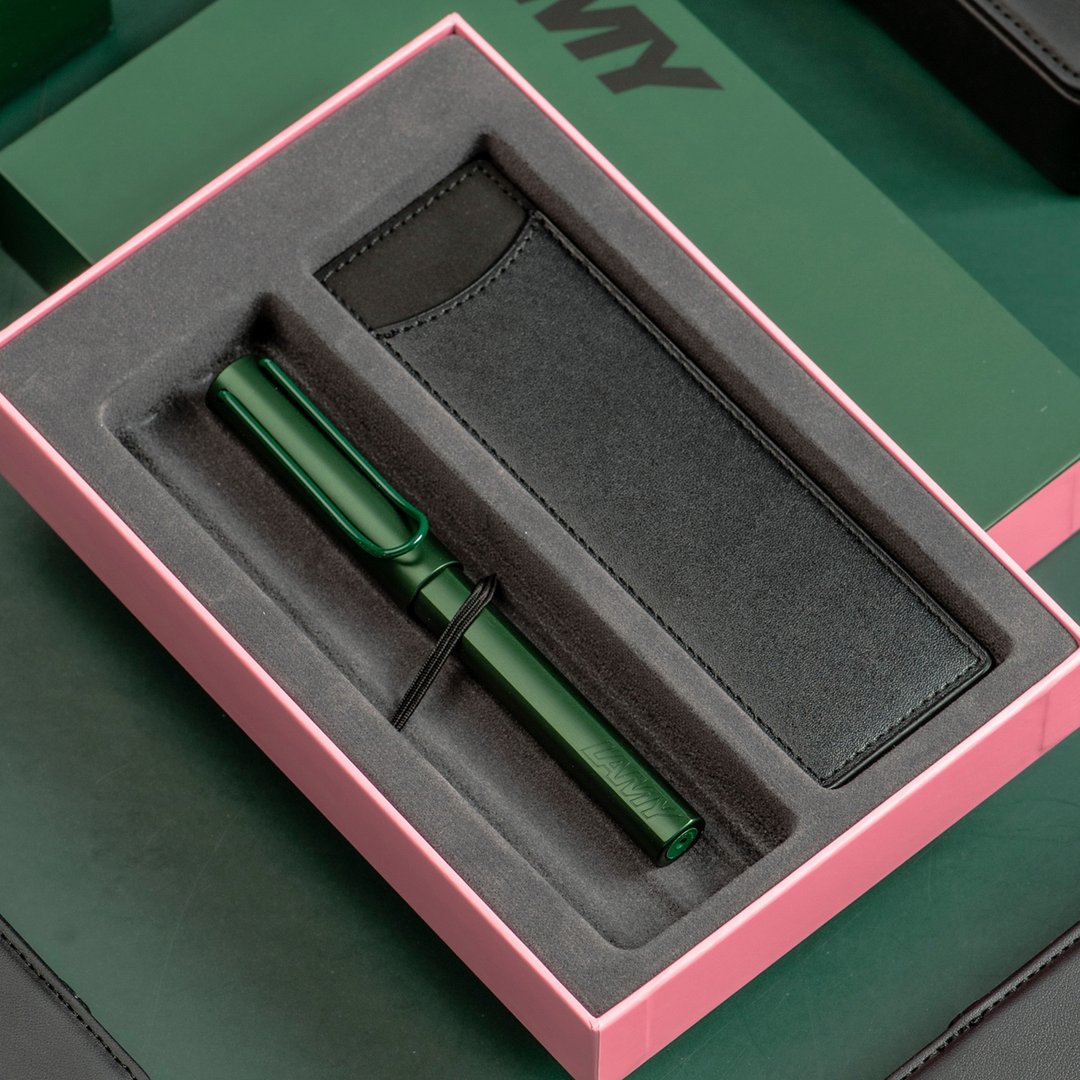 【雷雕刻字】LAMY 钢珠笔 单入笔套礼盒 /AL star 2026  松木绿 - 钢珠笔 - 铝合金 绿色