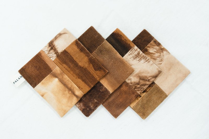 柿染杯垫 - 杯垫 - 棉．麻 咖啡色