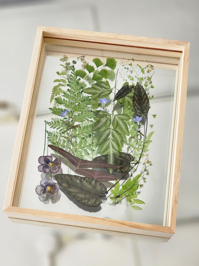 实木花框∣观叶植物花园∣花草标本 - 干燥花/捧花 - 植物．花 绿色