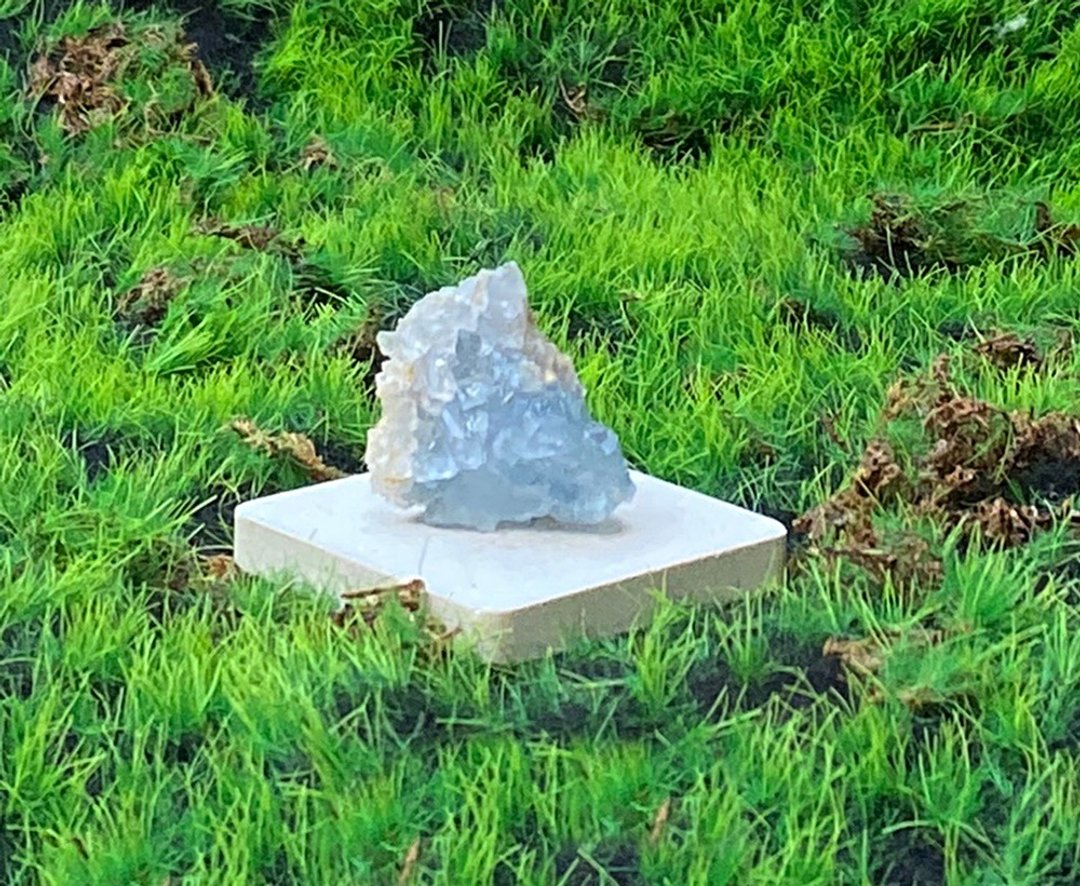 能量摆饰-天然可爱能量原矿小天青石簇 疗愈 治愈 快速出货 - 摆饰 - 水晶 蓝色