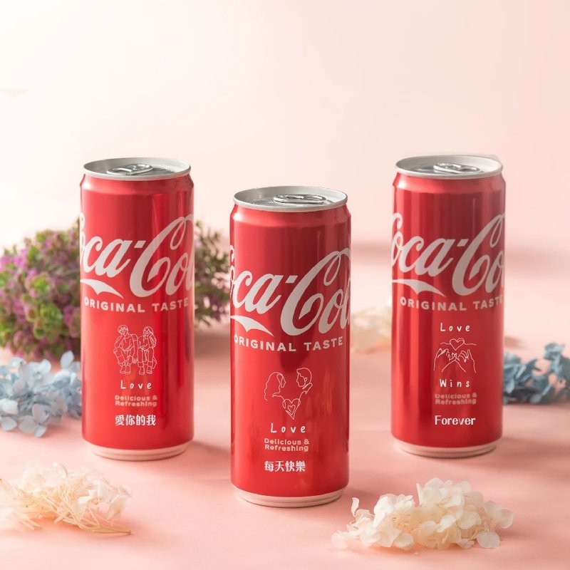 【定制化礼物】似颜绘可乐 / 情人节礼物 / 告白可乐 / 可乐刻字 - 其他 - 其他材质 红色