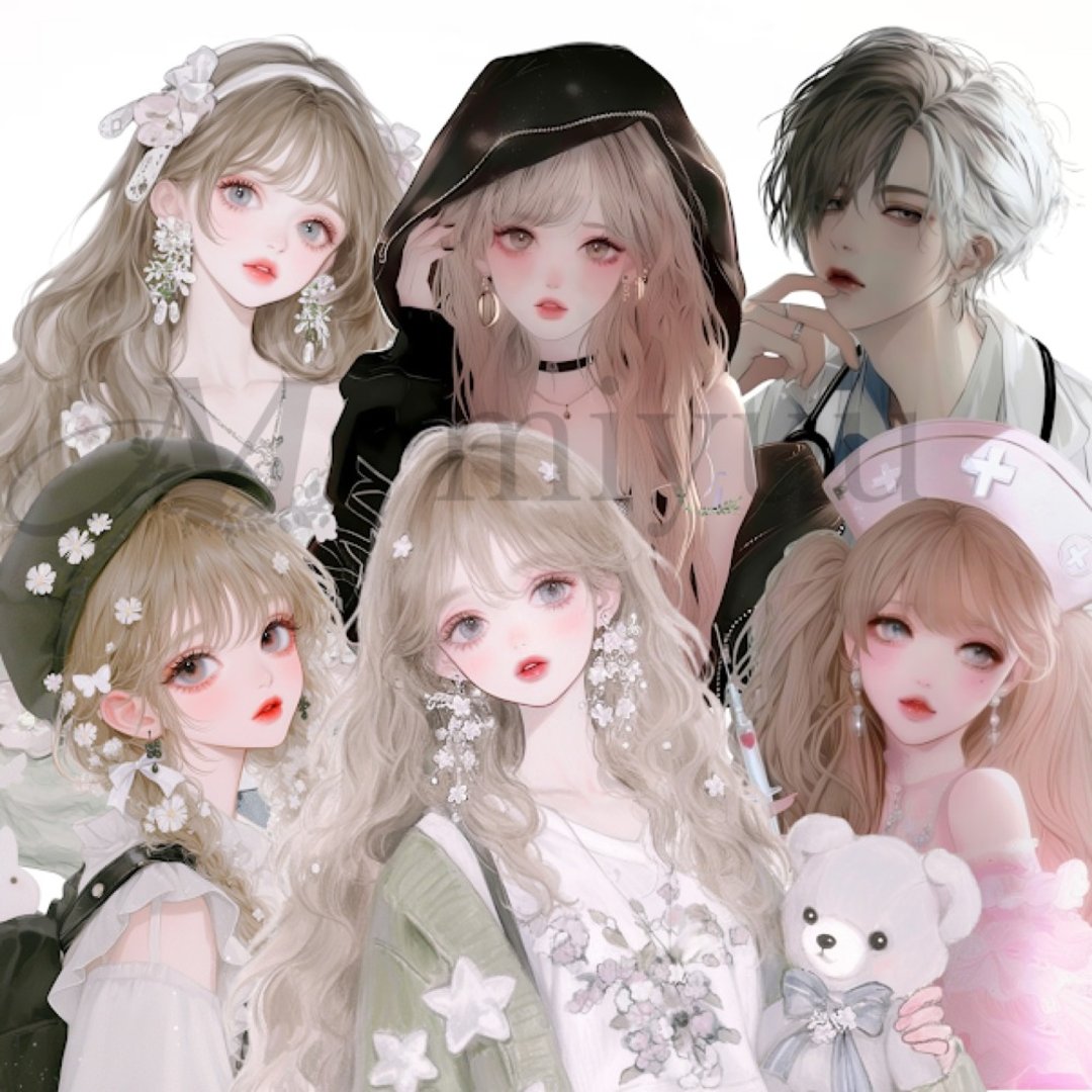 贴纸 原创贴纸 人物贴纸 原创贴纸 女孩贴纸 装饰贴纸 可爱 - 贴纸 - 纸 蓝色