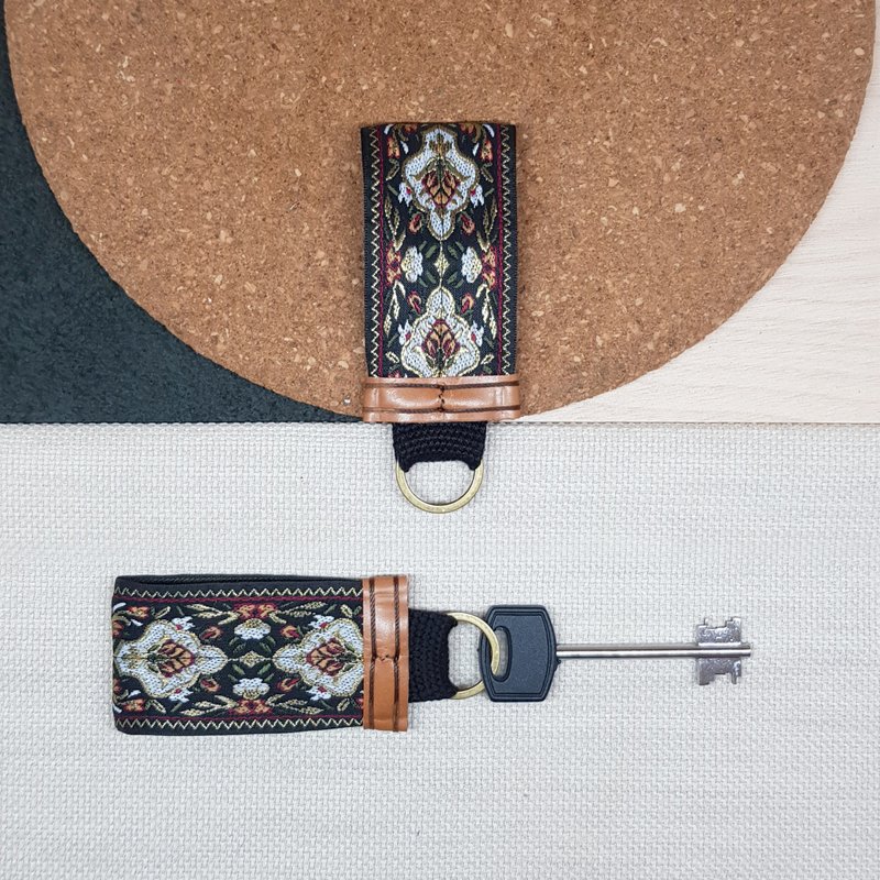 钥匙圈 吊饰 织带 生日礼物 - 钥匙链/钥匙包 - 其他人造纤维 金色