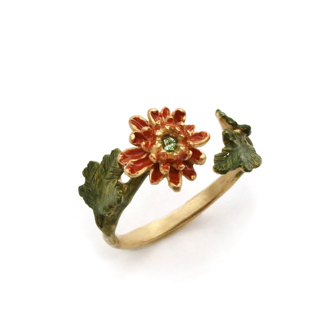 Mum Ring Tomoe Nishiki Ring RN148 - 戒指 - 其他金属 橘色