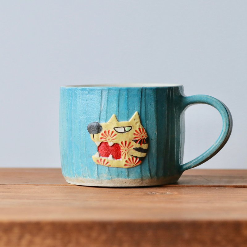 老虎马克杯 - 咖啡杯/马克杯 - 陶 蓝色
