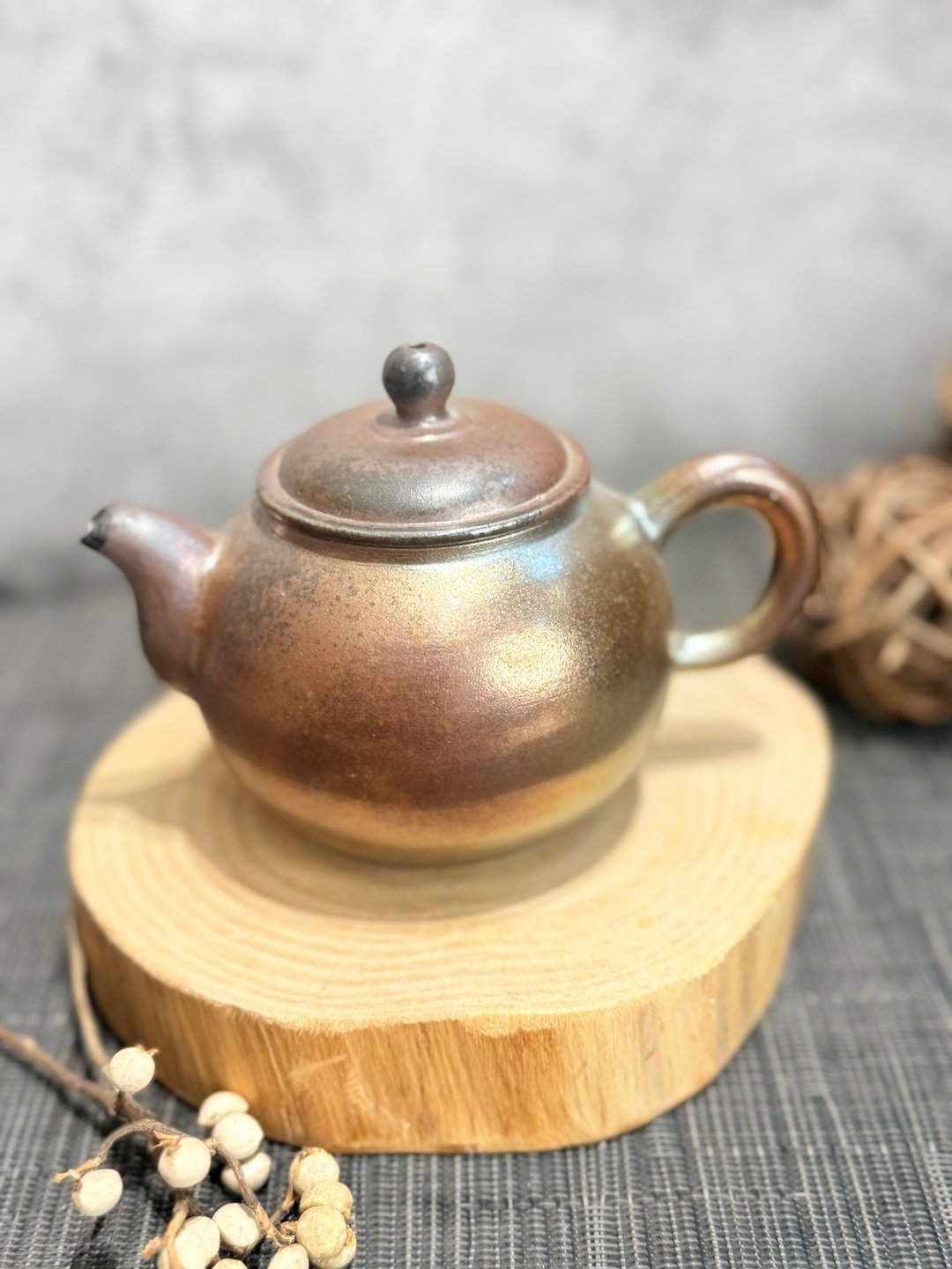 金银彩柴烧壶 - 茶具/茶杯 - 陶 