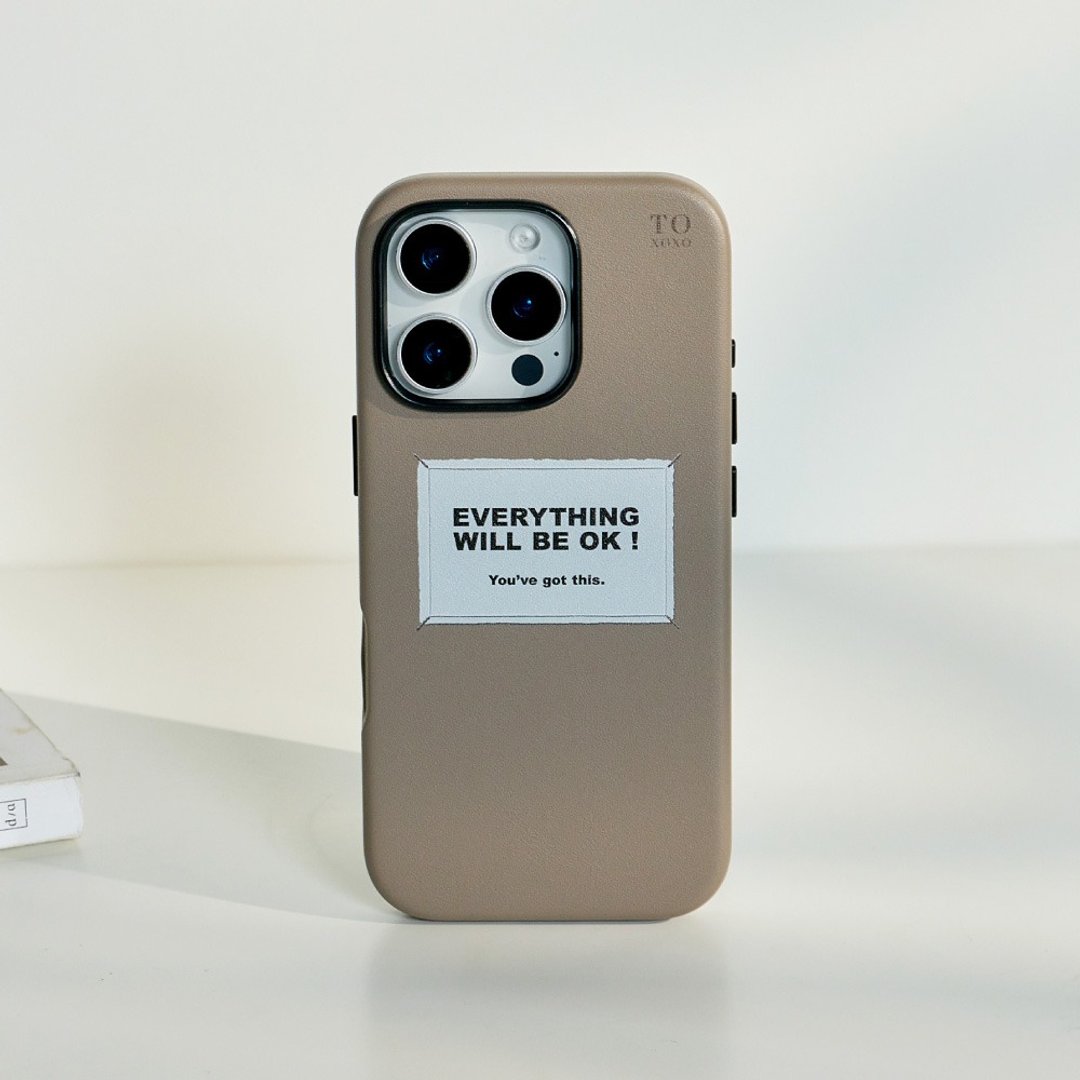 Everything Will Be Ok全包皮革MagSafe iPhone手机壳 - 手机壳/手机套 - 塑料 多色