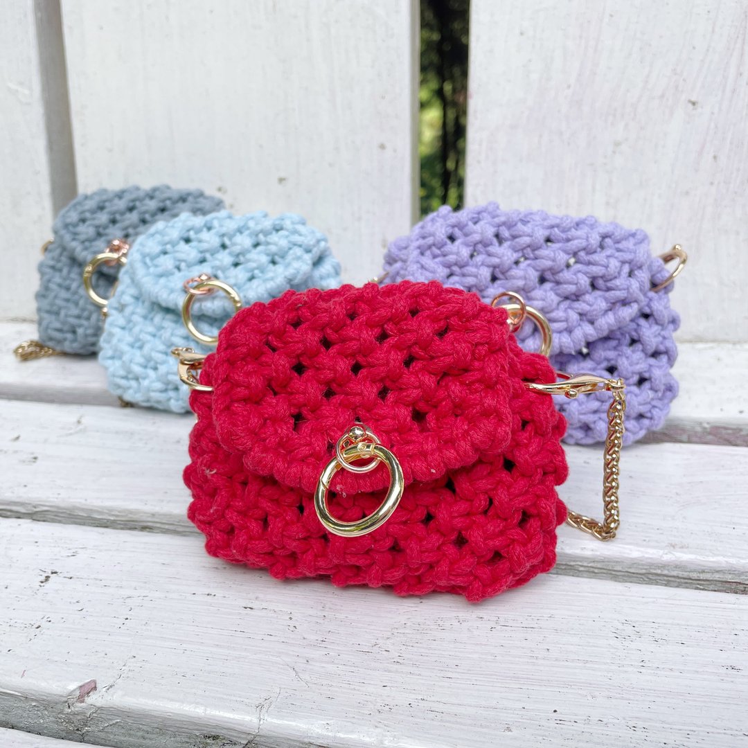 Macrame迷你小包【 Macrame Mini Bag Kit】材料包 - 编织/刺绣/羊毛毡/裁缝 - 棉 